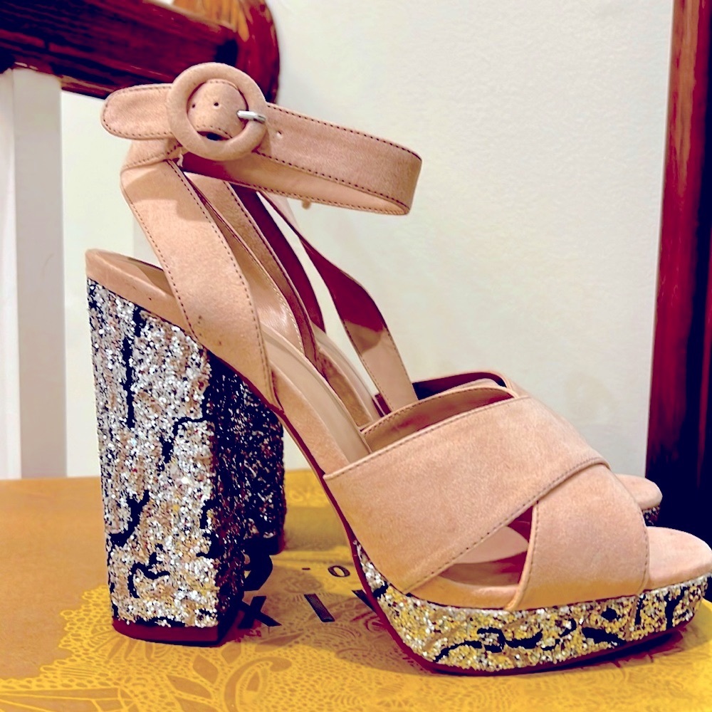 Mix no.6 size 8 platform sparkly platform shoes